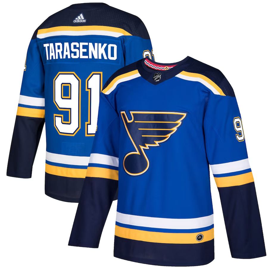 Men St. Louis Blues #91 Vladimir Tarasenko adidas Royal Authentic Player NHL Jersey->st.louis blues->NHL Jersey
